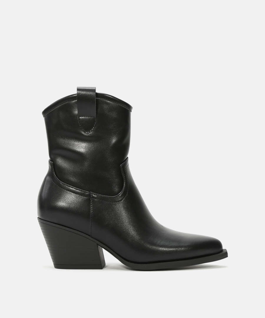 Botines cowboy tac&oacute;n negros image number null